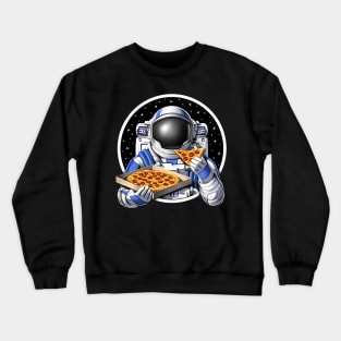 Space Astronaut Eating Pizza Crewneck Sweatshirt